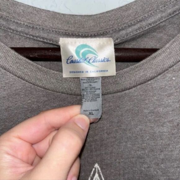 Men's Coastal Classics Caribbean Surf Co St. Thomas Grey T-Shirt - Picture 4 of 5